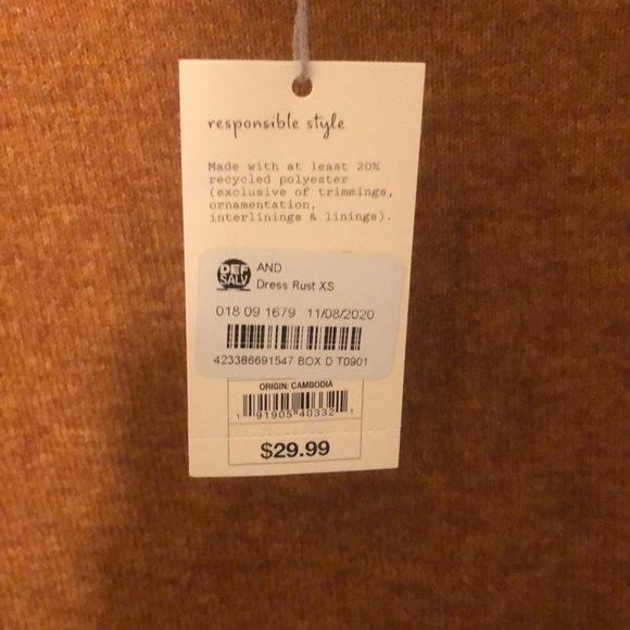 A new day rust false turtleneck long sweater - Picture 3 of 3